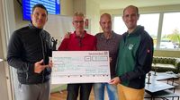 5000€ für den guten Zweck beim Lions-Cup 2021 im Golfclub Halle mit tatkräftiger Unterstützung durch Ex-Handballnationalspieler Stefan Kretzschmar